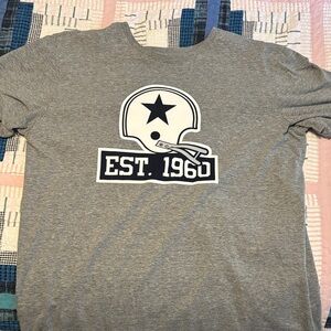 Nike Gray Short Sleeve Tee with Helmet Graphic